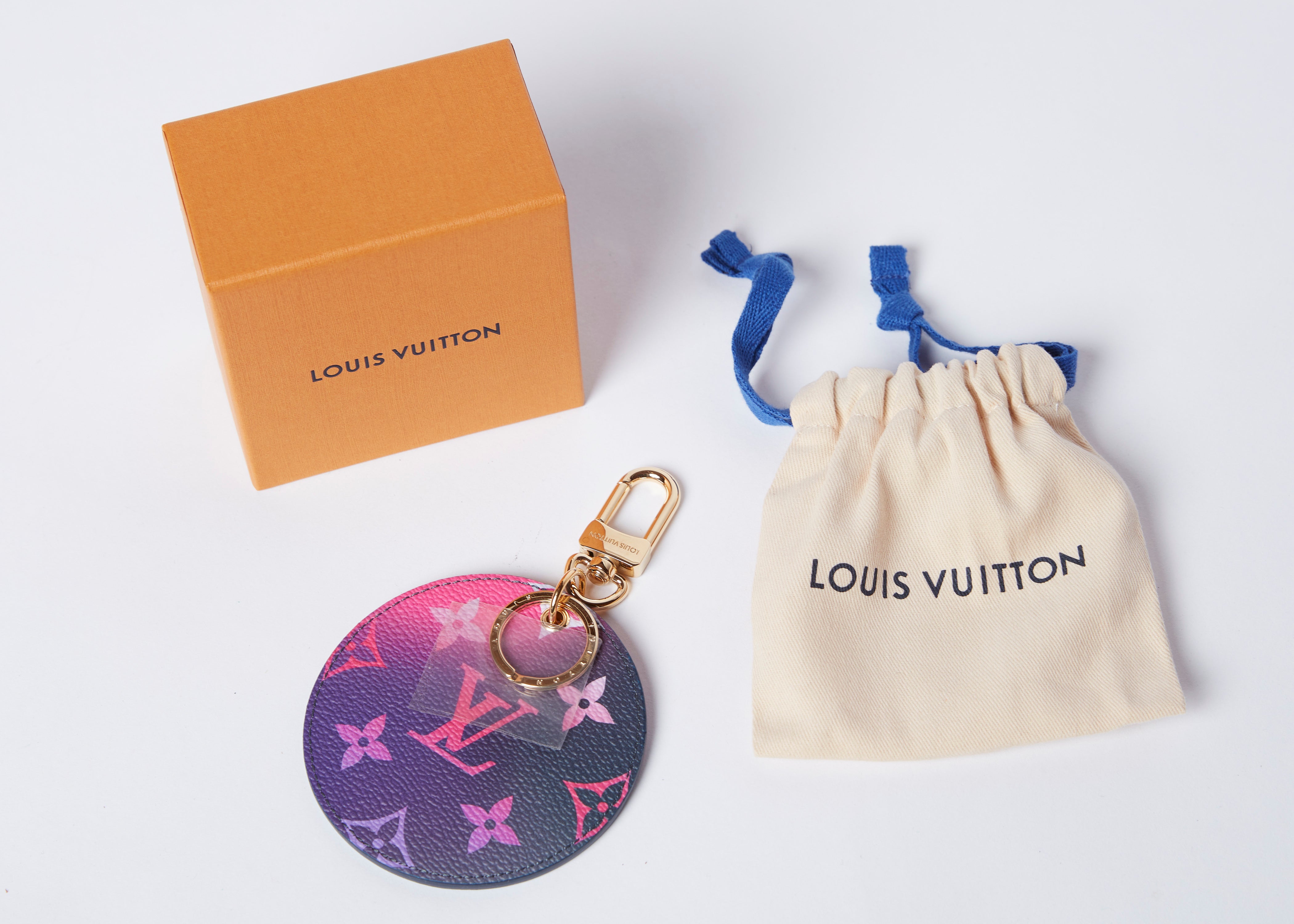 Louis Vuitton Illustre Bag Charm and Key Holder Midnight Fuchsia in Coated  Canvas/Leather with Gold-tone - FR