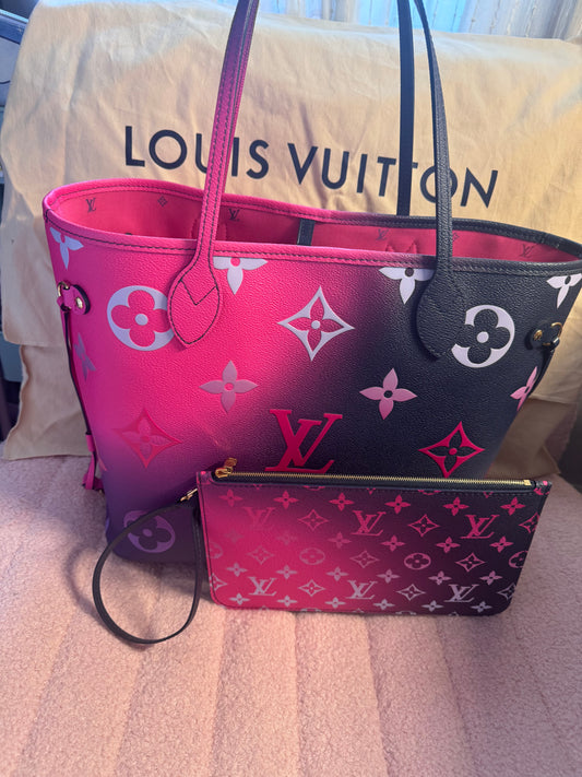 Louis Vuitton Midnight Fuchsia Neverfull and Pochette