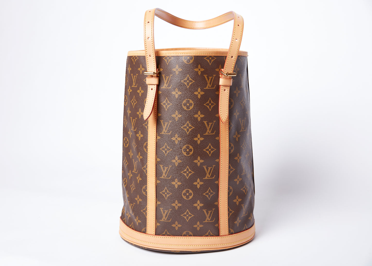 Louis Vuitton, Bags, Louis Vuitton Bucket Bag Gm With Leather Tag Scarf  And Organizer Insert